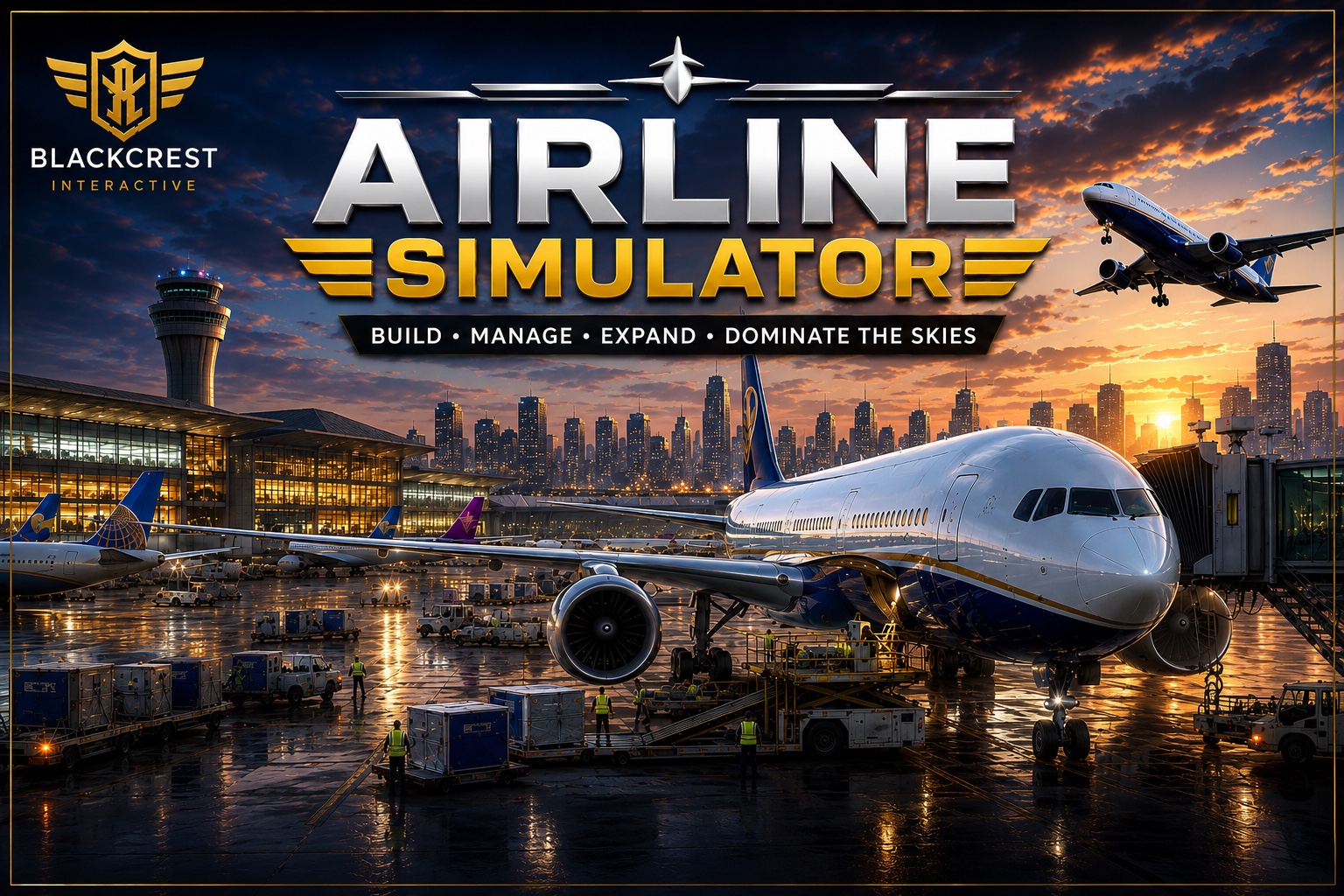 AIRLINE SIMULATOR official Blackcrest Interactive artwork
