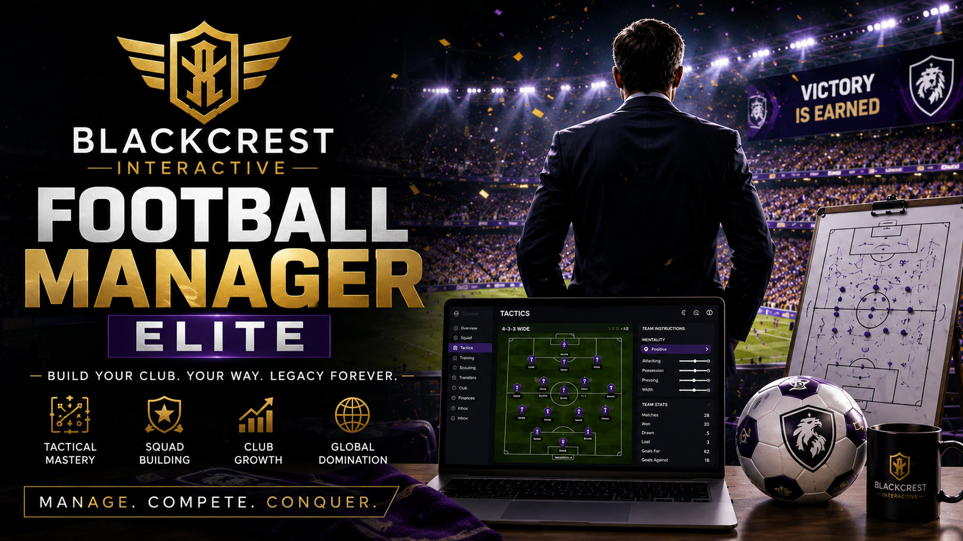 FOOTBALL MANAGER ELITE official Blackcrest Interactive artwork