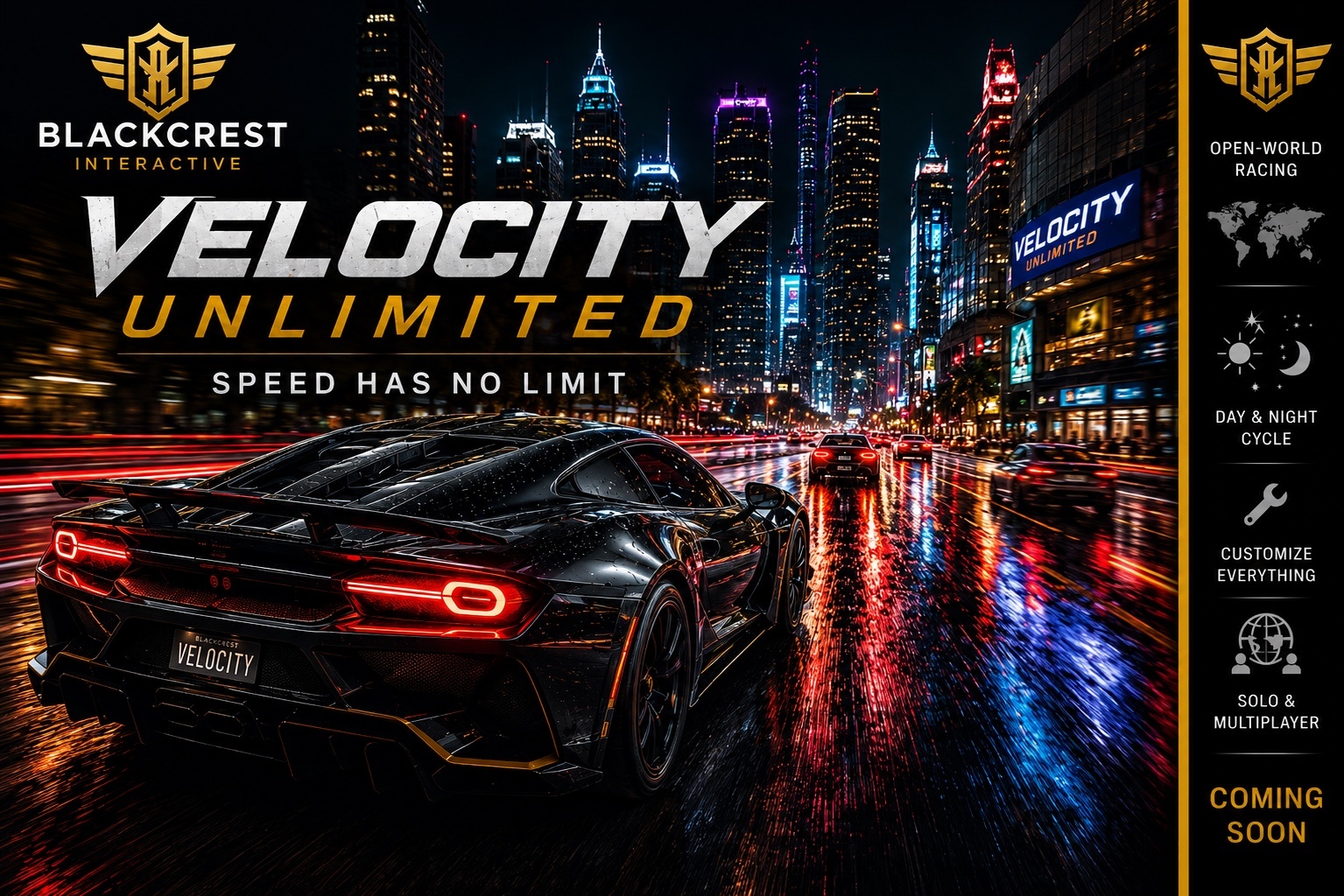 VELOCITY UNLIMITED official Blackcrest Interactive artwork